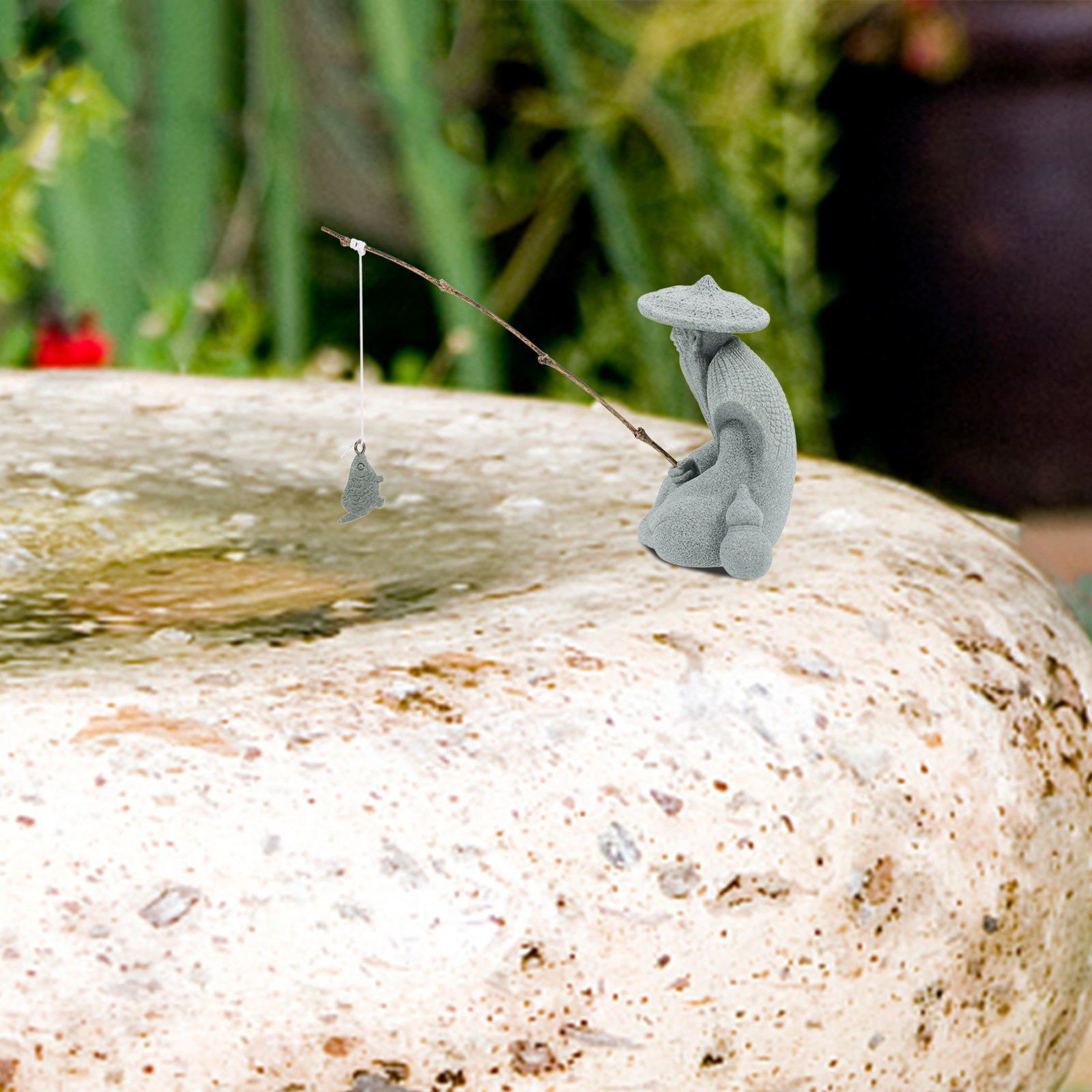 Mini Fisherman Statue Resin Ga - Japanese Garden Bonsai avis et prix