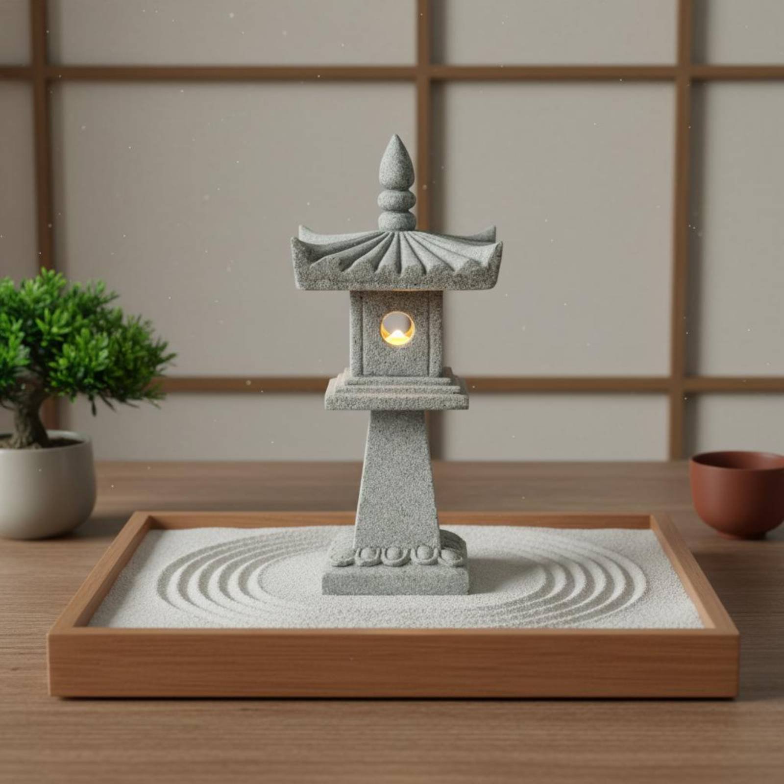 Miniature Stone Lantern Antiqu - Japanese Garden Bonsai avis et prix