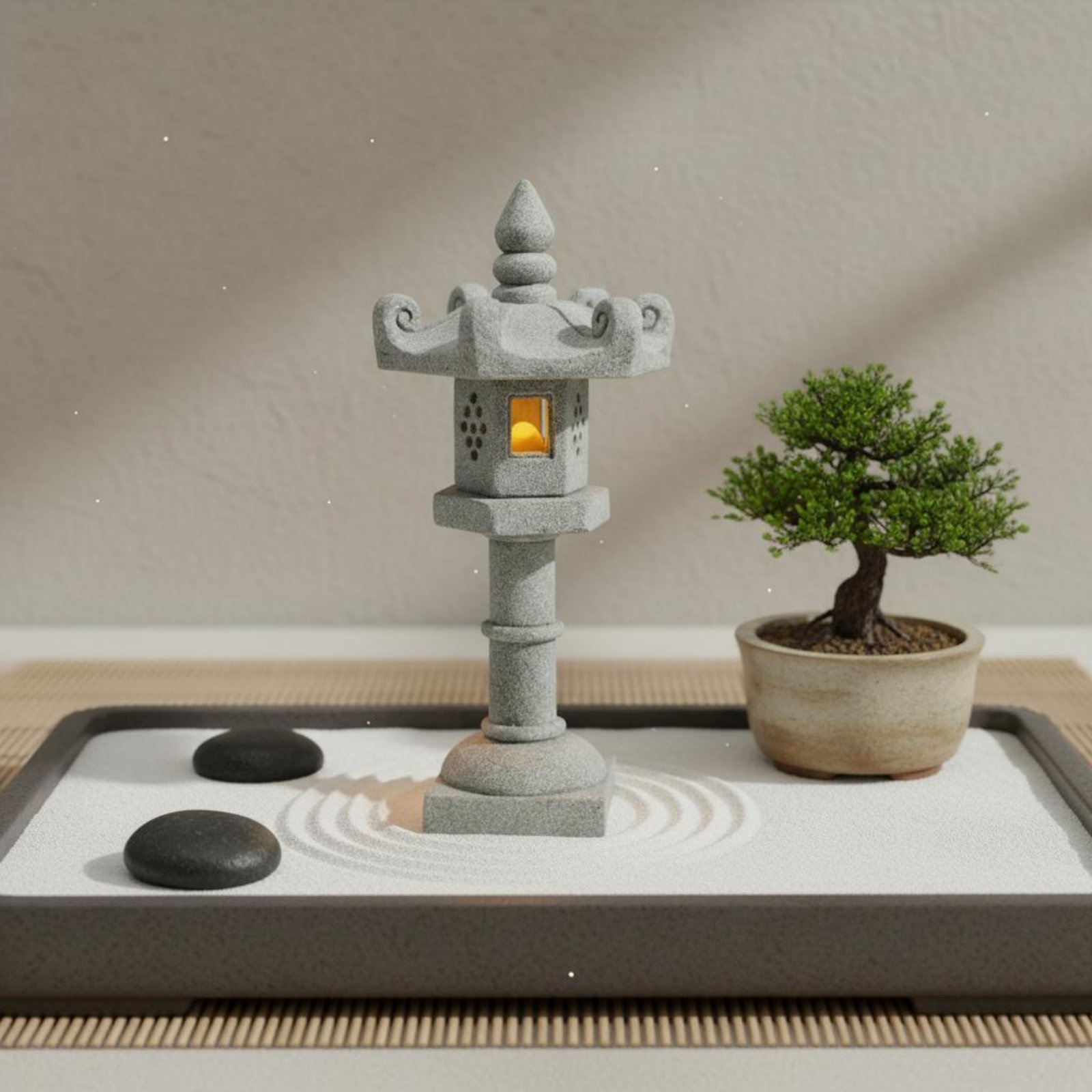 Miniature Stone Lantern Antiqu - Japanese Garden Bonsai avis et prix