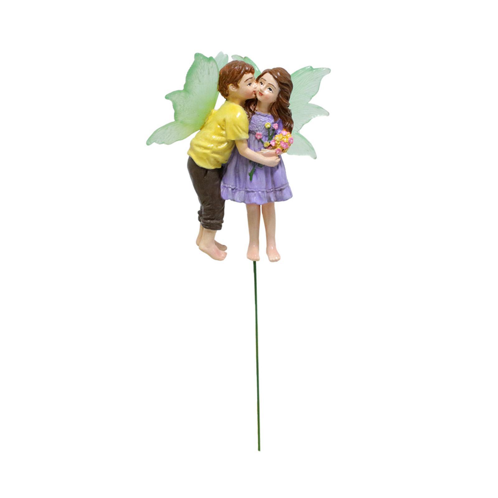 Fairy and Boy Kissing Figurine - Bonsai Garden Entrance avis et prix