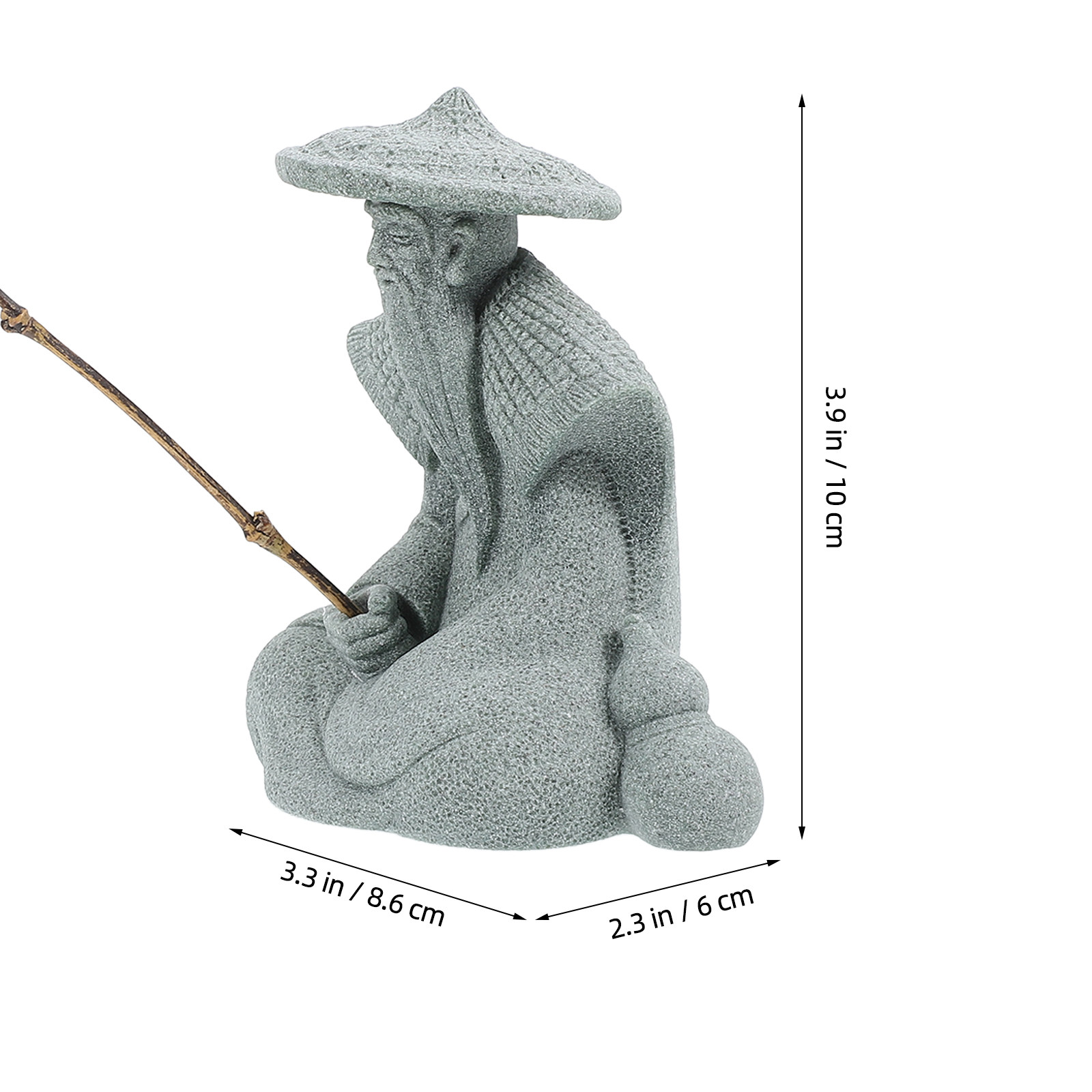 Resin Fisherman Statue Mini fo - Japanese Garden Bonsai avis et prix