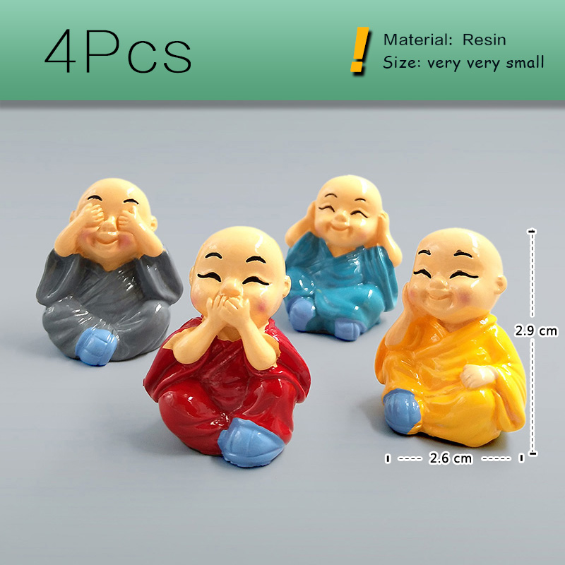 4pcs Chinese Kongfu Monk Minia - Bonsai Garden In Japan avis et prix