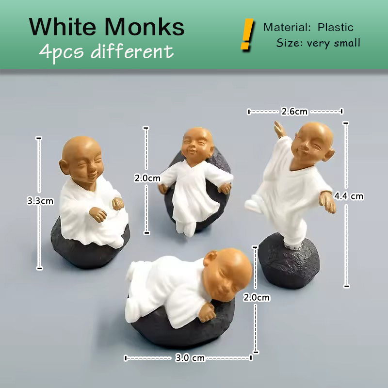 4pcs Chinese Kongfu Monk Minia - Bonsai Garden In Japan avis et prix