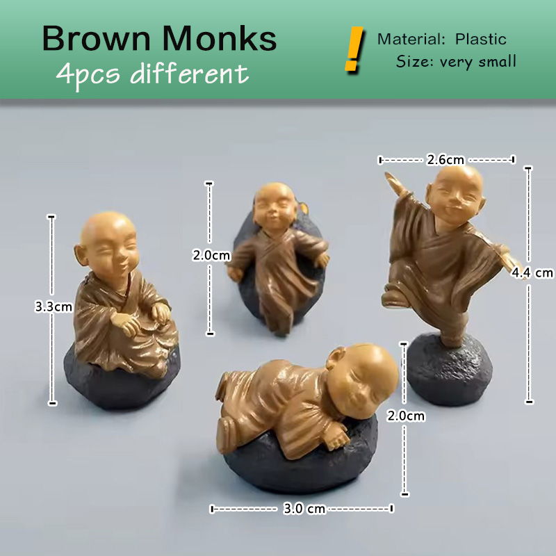 4pcs Chinese Kongfu Monk Minia - Bonsai Garden In Japan avis et prix