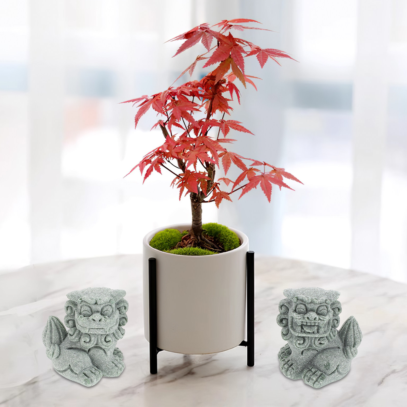 1Pair Chinese Lion Ornaments H - Bonsai Garden Entrance avis et prix