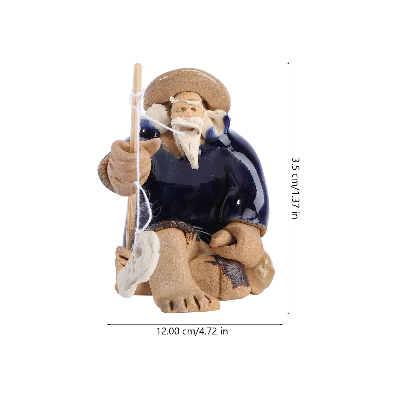 2Pcs Vivid Fisherman Figure Aq - Japanese Garden Bonsai avis et prix