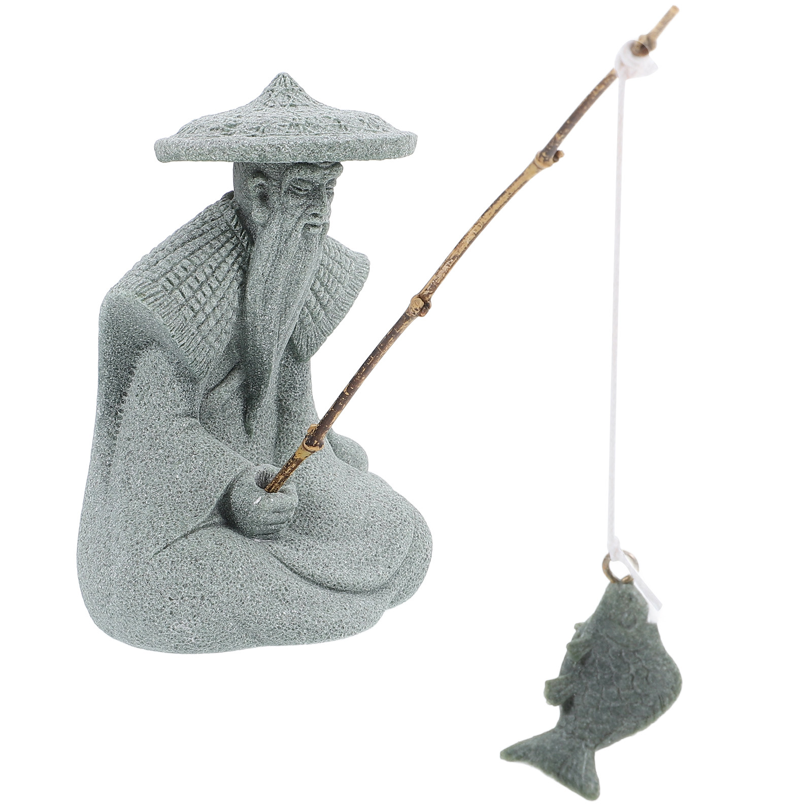 Mini Fisherman Statue Resin Ga - Japanese Garden Bonsai avis et prix