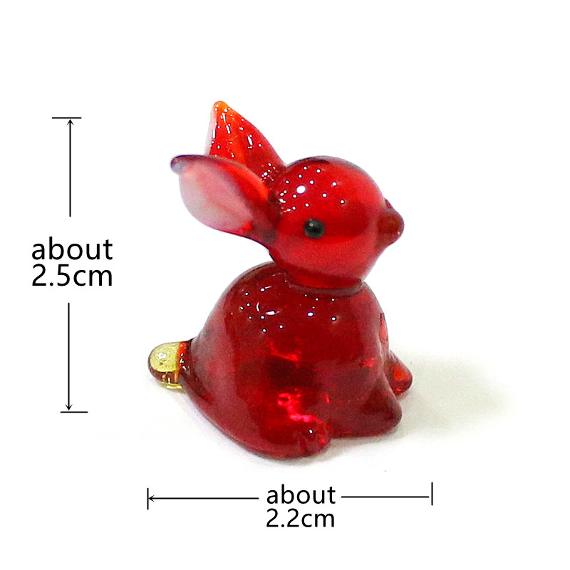 2pcs Mini Glass Bunny Figurine - Bonsai Garden In Japan avis et prix