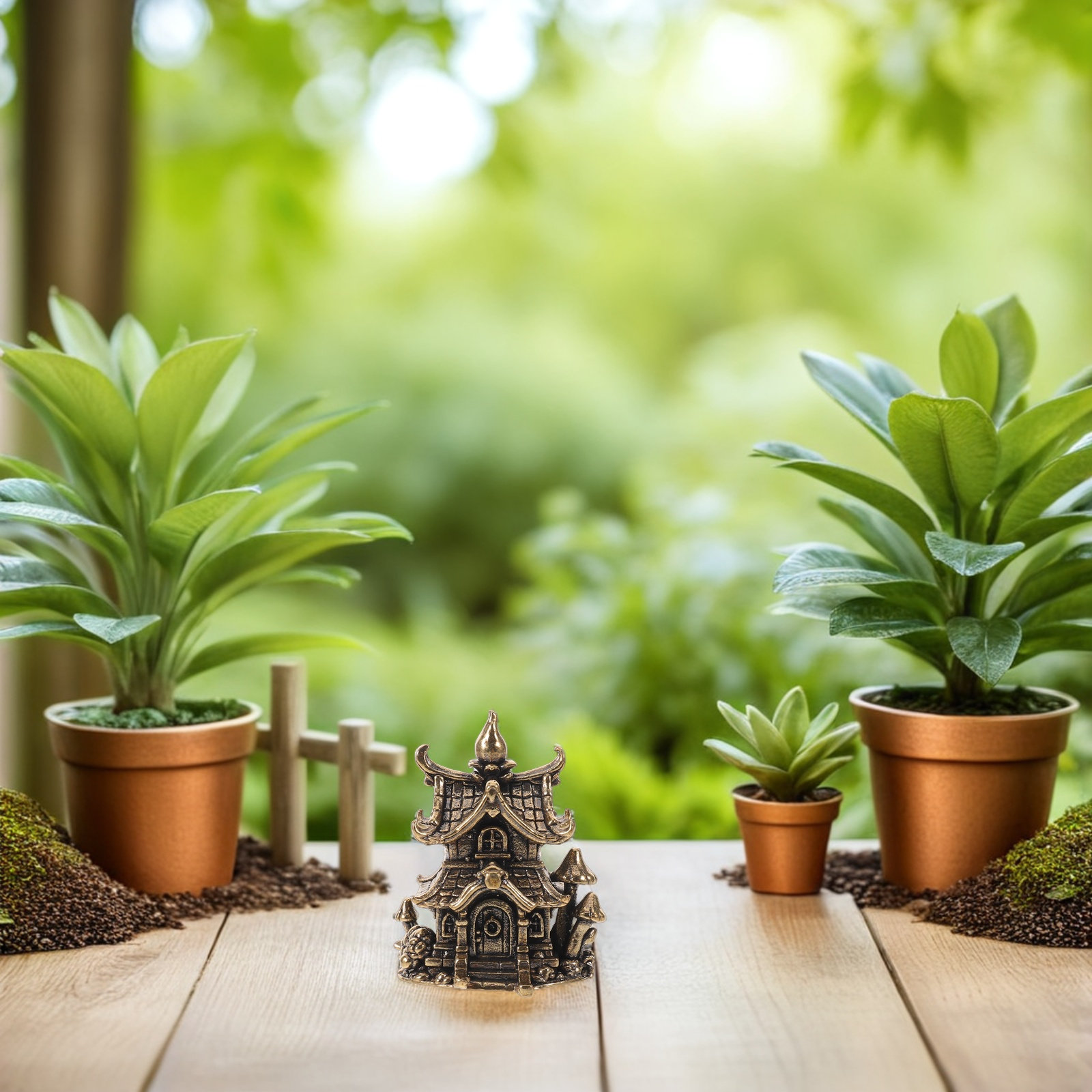 Mini Brass Pagoda Sculpture Vi - Japanese Garden Bonsai avis et prix