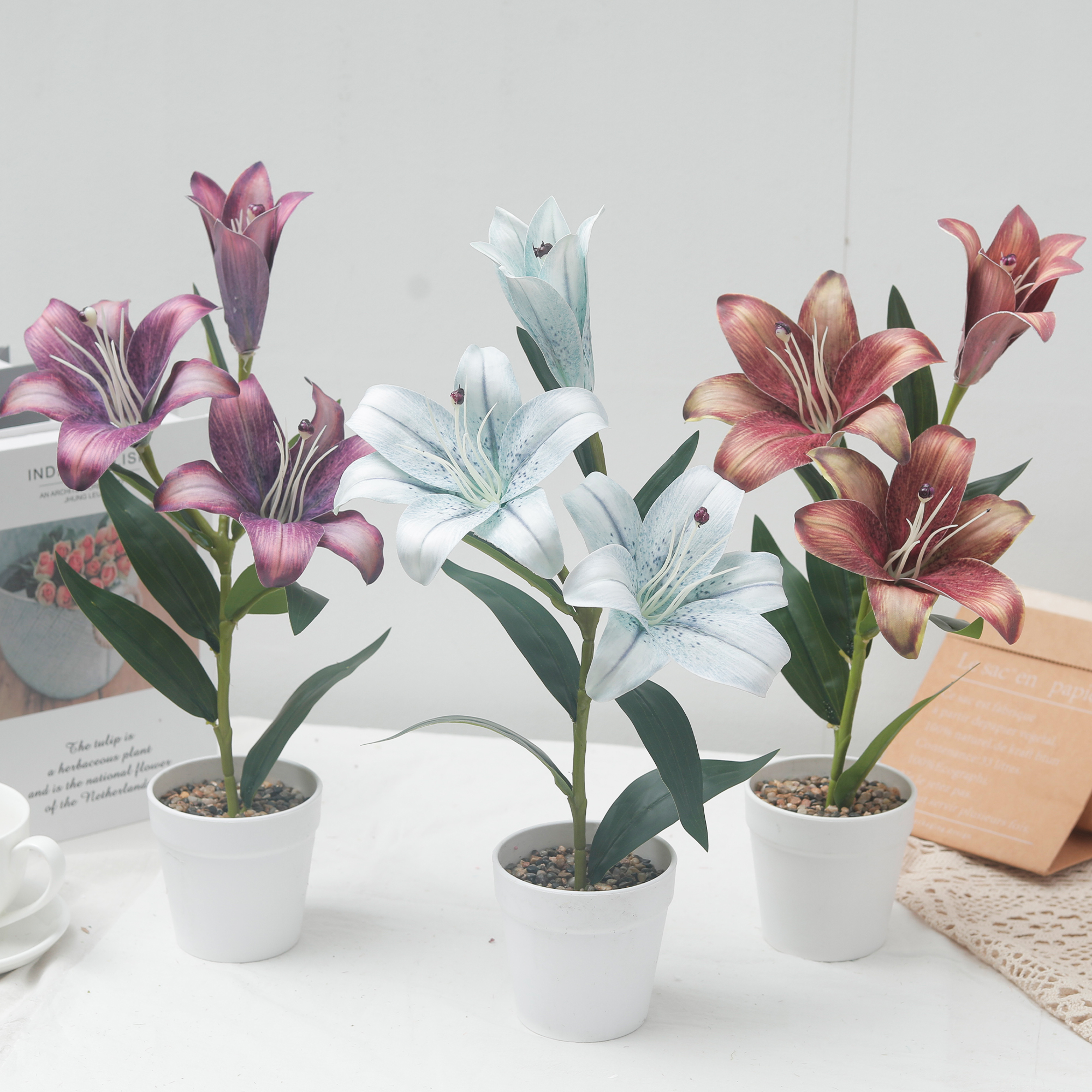 Artificial Flowers Lily Bonsai - Bonsai Garden Entrance avis et prix