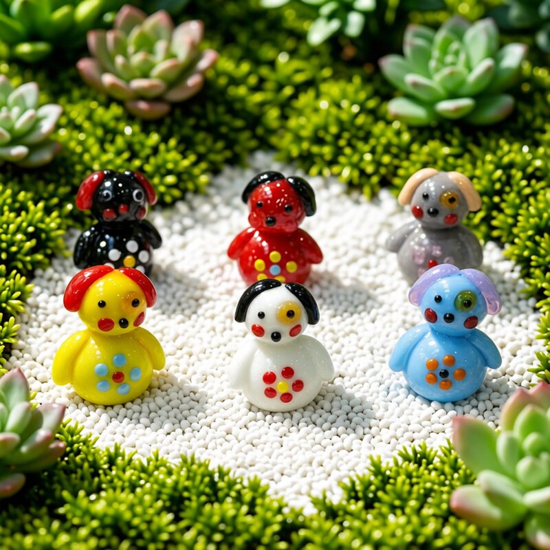Cute Handmade Mini Glass Dog F - Bonsai Garden In Japan avis et prix