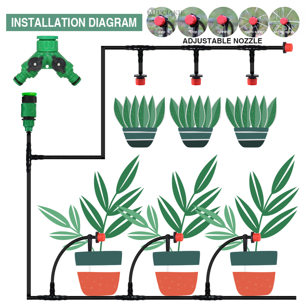 5-50m Garden 1/4'' Drip Irriga - Bonsai Garden Kit avis et prix